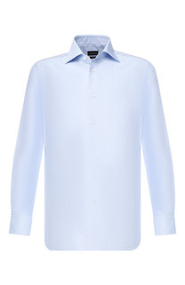 Хлопковая сорочка с воротником кент Ermenegildo Zegna