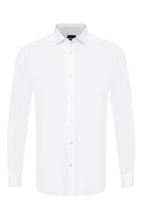 Хлопковая сорочка с воротником кент Ermenegildo Zegna
