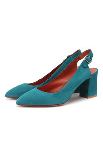 Замшевые туфли Santoni