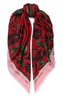 Платок из смеси кашемира и шелка Dolce & Gabbana