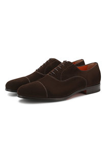 Замшевые оксфорды Santoni