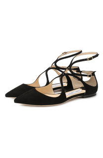 Замшевые балетки Flat Jimmy Choo