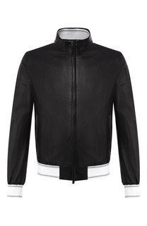 Кожаный бомбер Emporio Armani