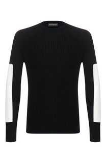 Джемпер из смеси хлопка и шелка Emporio Armani