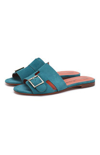 Замшевые шлепанцы Santoni