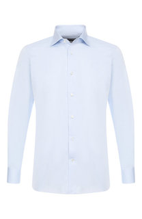 Хлопковая сорочка с воротником кент Ermenegildo Zegna