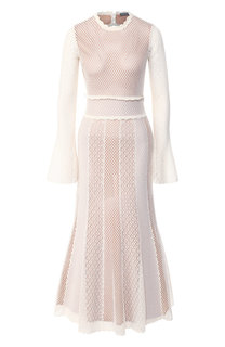 Платье из смеси хлопка и шелка Alexander McQueen