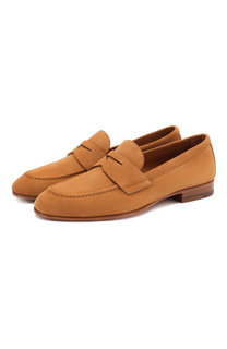 Замшевые пенни-лоферы Santoni