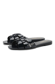 Лаковые шлепанцы Nu Pieds Saint Laurent