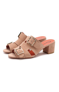 Замшевые мюли Santoni