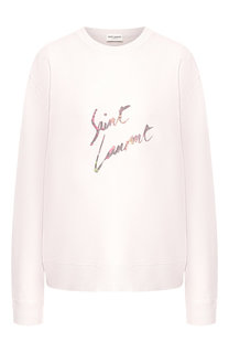 Хлопковый пуловер Saint Laurent