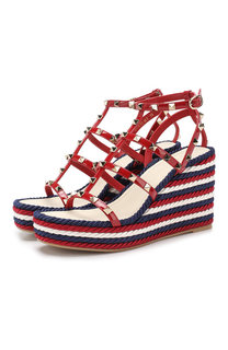 Кожаные босоножки Valentino Garavani Rockstud Torchon Valentino