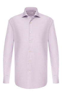 Хлопковая рубашка с воротником кент Kiton