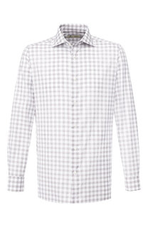 Хлопковая сорочка с воротником кент Luigi Borrelli