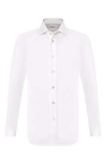 Хлопковая рубашка с воротником кент Kiton