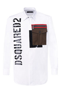 Хлопковая рубашка Dsquared2