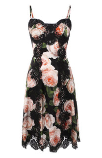 Платье из смеси шелка и хлопка Dolce & Gabbana