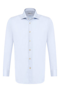 Хлопковая рубашка с воротником кент Kiton