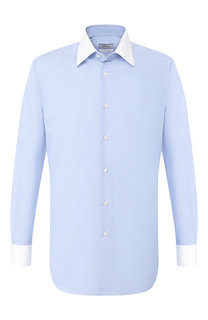 Хлопковая сорочка с воротником кент Brioni