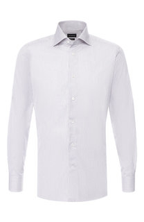 Хлопковая сорочка с воротником кент Ermenegildo Zegna