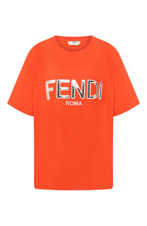 Хлопковая футболка Fendi