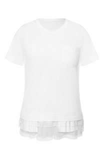Хлопковая футболка Sacai