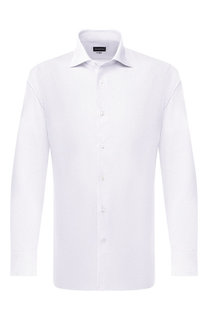 Хлопковая сорочка с воротником кент Ermenegildo Zegna