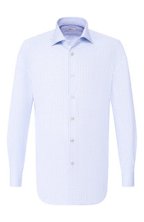 Хлопковая рубашка с воротником кент Kiton