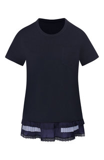 Хлопковая футболка Sacai