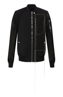 Бомбер из смеси шерсти и вискозы Rick Owens