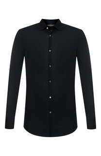Рубашка из смеси хлопка и вискозы Emporio Armani