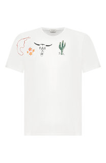 Хлопковая футболка Saint Laurent