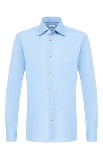 Хлопковая сорочка с воротником кент Kiton