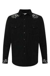 Хлопковая рубашка Saint Laurent