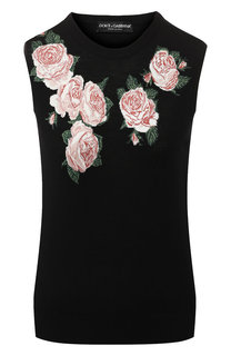 Топ из шерсти и шелка Dolce & Gabbana