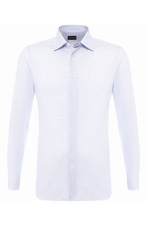 Хлопковая сорочка с воротником кент Ermenegildo Zegna