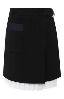 Шерстяная юбка с отделкой Victoria, Victoria Beckham