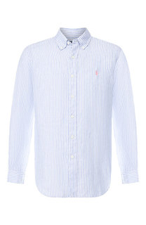 Льняная рубашка с воротником button down Polo Ralph Lauren