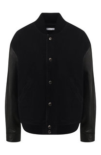 Джинсовая куртка с кожаными рукавами Givenchy
