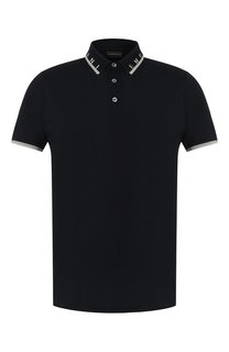 Поло из смеси вискозы и хлопка Emporio Armani