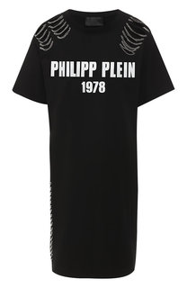 Хлопковое платье Philipp Plein