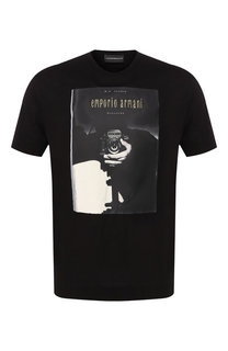 Хлопковая футболка Emporio Armani