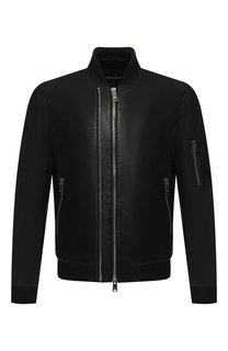 Кожаный бомбер Emporio Armani