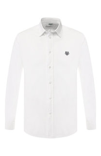 Хлопковая рубашка с воротником button down Kenzo
