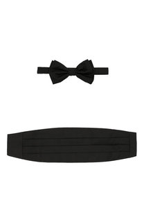 Комплект из шелкового галстука-бабочки и камербанда BOSS