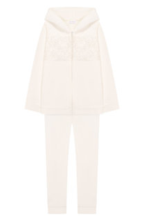 Комплект из хлопкового кардигана и брюк La Perla