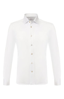 Хлопковая сорочка с воротником кент Kiton