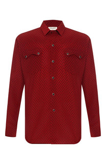 Шелковая рубашка Saint Laurent