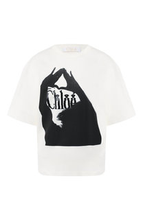 Хлопковая футболка Chloé