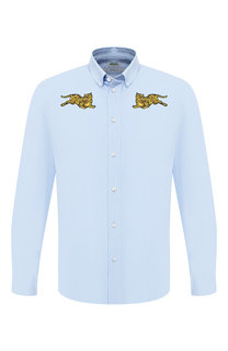 Хлопковая рубашка с воротником button down Kenzo
